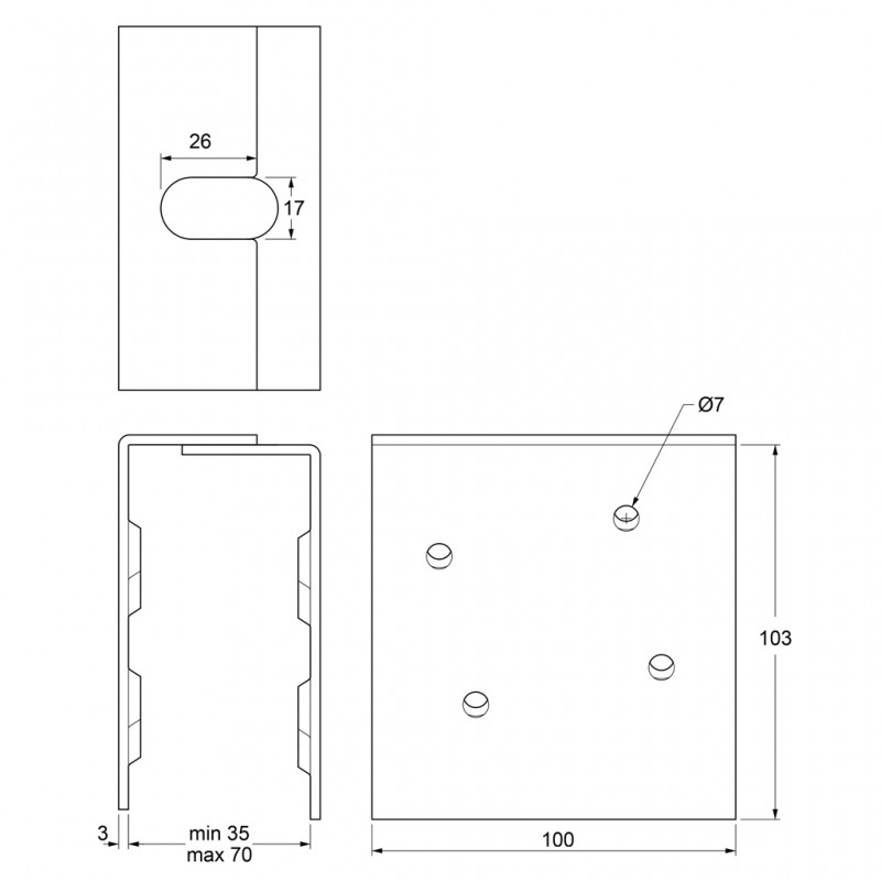 FOLDING PLATE H23 ADJUSTABLE-SLIDING SHEETS ( UP TO 170KG )
